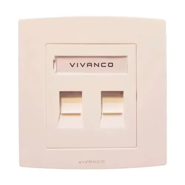 Vivanco VCA20 2 Port Faceplate with Shutter